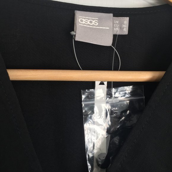 ASOS 40s Style Plunge Blouse - Picture 9 of 11